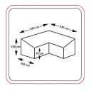Pokrowiec na narożnik wypoczynkowy Cover Dining Corner Sofa 330x330x105xh70/100 cm - EuroTrail