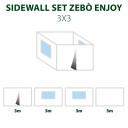Ścianki boczne do altany namiotowej Sidewall set Zebo Enjoy Pro 3x3 - Brunner