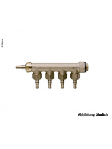 Rozdzielacz wody mosiężny 4 wyjścia - Reich