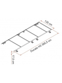 Relingi dachowe Roof Rail Ducato H3 RHD - Fiamma