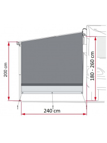 Panel boczny do markizy Caravanstore Side Block 240 cm - Fiamma