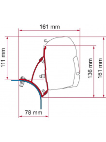 Adapter do markizy F43van Kit VW T5/T6 Lift Roof RHD Deep Black - Fiamma