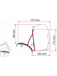 Adapter do markizy F43van Kit Trafic/Vivaro/Primastar 2001-2014 - Fiamma