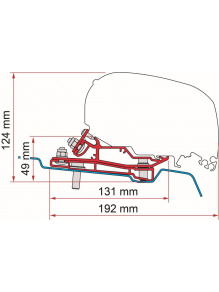 Adapter do markizy F80/F65 Ford Transit L4 H3 od 2014 RHD 400 - Fiamma