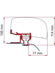 Adapter do markizy F40van Kit NV200 210 Deep Black - Fiamma