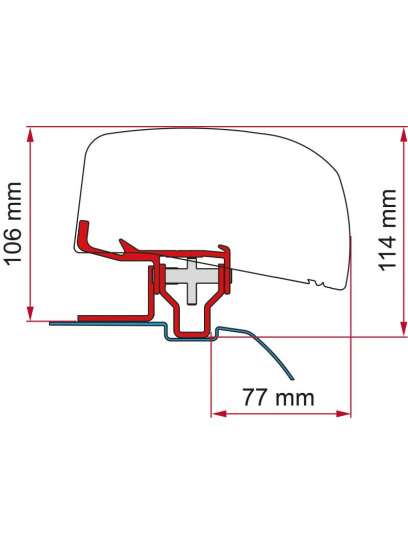 Adapter do markizy F40van Kit NV200 210 Deep Black - Fiamma