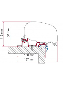 Adapter do markizy F80/F65 Caravan Standard 400 - Fiamma