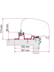 Adapter do markizy F80/F65 Caravan Standard 600 - Fiamma