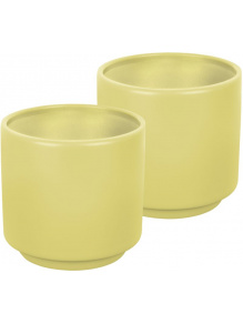 Zestaw filiżanek z melaminy Set Espresso InMano Dolomit 2 szt. Yellow - Brunner