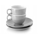 Zestaw filiżanek z melaminy Set Espresso Grey 100 ml 2 szt. - Brunner