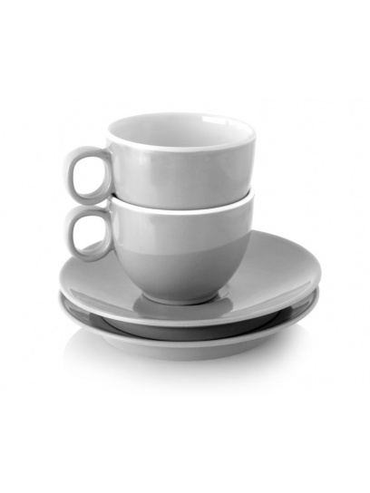 Zestaw filiżanek z melaminy Set Espresso Grey 100 ml 2 szt. - Brunner