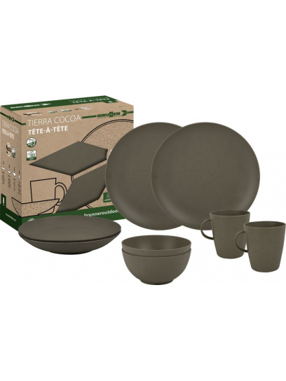 Zestaw obiadowy Set tête-à-tête PLA Tierra Cocoa - Brunner