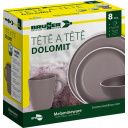Zestaw obiadowy z melaminy Set tête-à-tête Dolomit Rose - Brunner