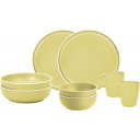 Zestaw obiadowy z melaminy tête-à-tête Dolomit Yellow - Brunner