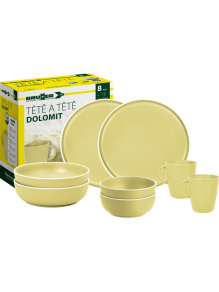 Zestaw obiadowy z melaminy tête-à-tête Dolomit Yellow - Brunner