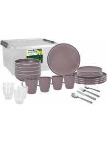 Zestaw obiadowy z melaminy All Inclusive Dolomit Rose - Brunner