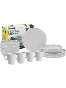 Zestaw obiadowy z melaminy Lunch Box Dolomit White - Brunner