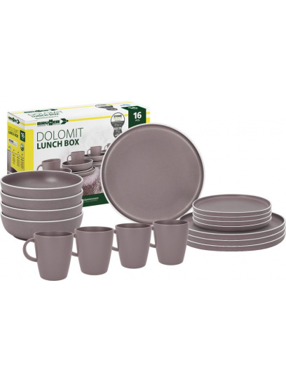 Zestaw obiadowy z melaminy Lunch Box Dolomit Rose - Brunner