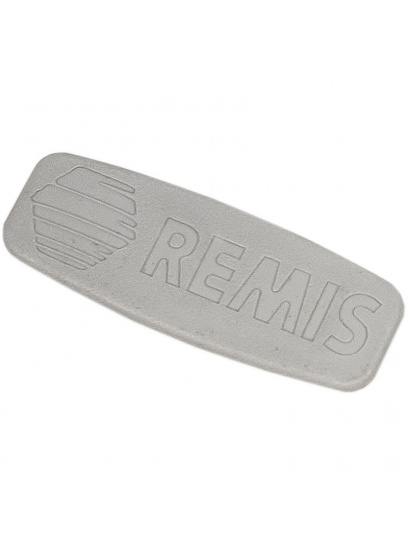 Zaślepka z logo do rolety zaciemniającej REMIfront IV Grey - Remis