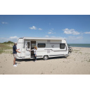 Markiza dachowa w kasecie F80s 320 Polar White Royal Grey - Fiamma