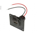Gniazdo USB do zabudowy 12/24V 5V/3A z klapką - Fawo
