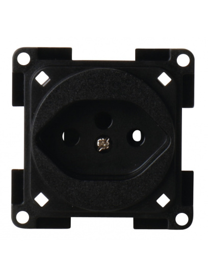 Gniazdo 230 V do zabudowy Swiss typ J czarne - Fawo
