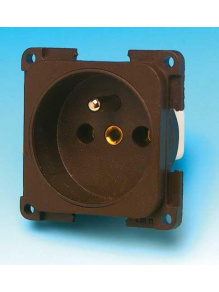 Gniazdo 230 V do zabudowy Francja/Belgia brązowe - Fawo