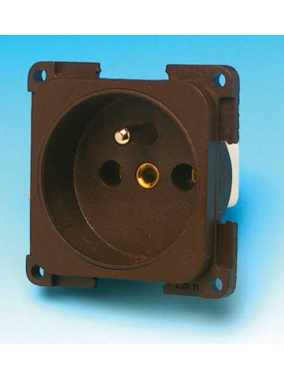 Gniazdo 230 V do zabudowy Francja/Belgia brązowe - Fawo