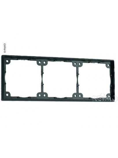 Ramka dystansowa płaska 3-krotna czarna - Fawo