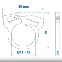 Opaska zaciskowa Quick-Clip Ø17-19 mm - Fawo