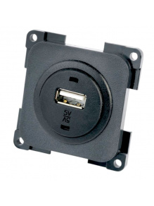 Gniazdo ładowania USB 1-drożne 5 V/3 A ciemnoszare - Fawo