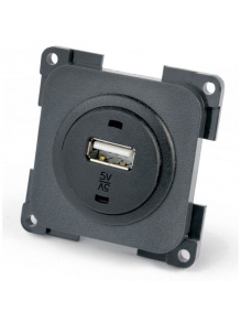 Gniazdo ładowania USB 1-drożne 5 V/3 A czarne - Fawo