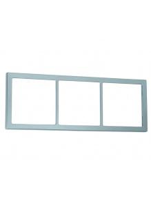 Ramka potrójna System 20.000 silver chrome mat - Fawo