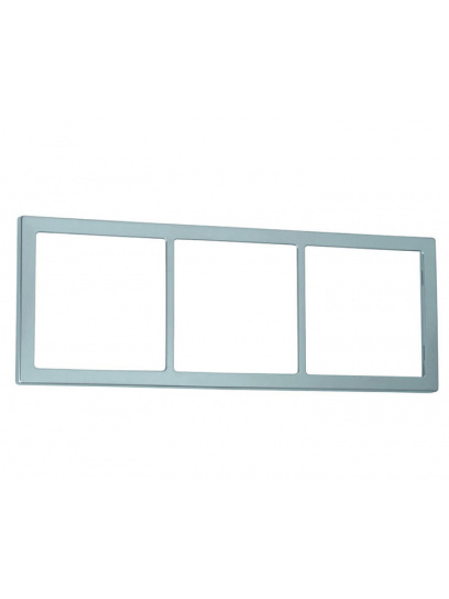 Ramka potrójna System 20.000 silver chrome mat - Fawo