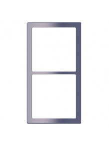 Ramka podwójna System 20.000 szary łupek połysk - Fawo