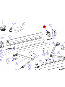 Płyta końcowa prawa do markiz Thule 5200, anodyzowana - Thule
