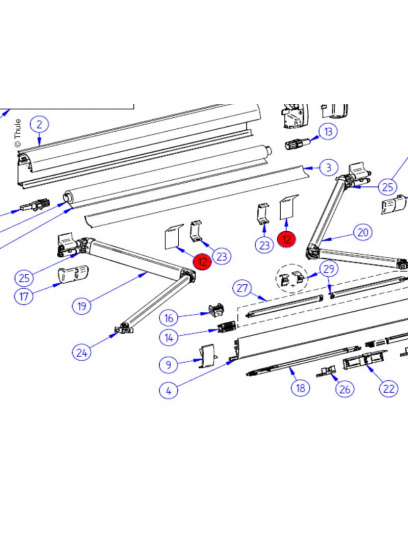 Wspornik sprężyny rolki Omnistor 5200 - Thule