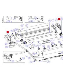 Zestaw zaślepek kasety markizy 9200 2 szt. - Thule
