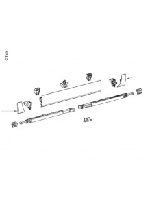 Kapturek prowadnicy lewy + prawy do markiz 5003, antracytowy - Thule