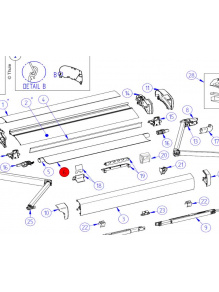 Tkanina do markiz 6200, 2,60 m, Mystic Grey - Thule