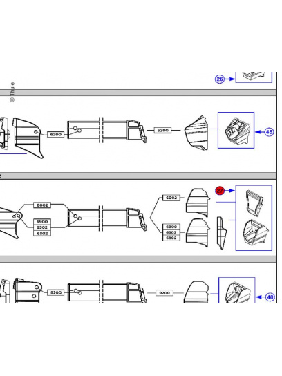Końcówka zacisku rozpórki z wkładką SR S6 - Thule