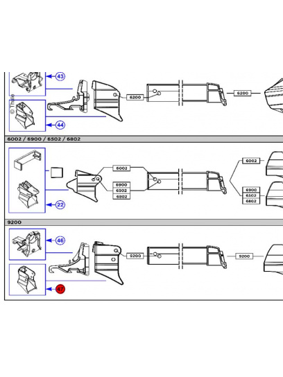 Obudowa ramienia napinającego do markiz 9200 - Thule