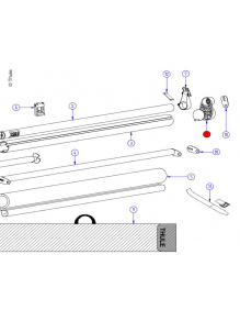 Zakończenie rury nośnej kompletne do markiz - Thule