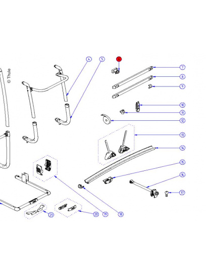 Zestaw górnego mocowania G2 2 szt. - Thule