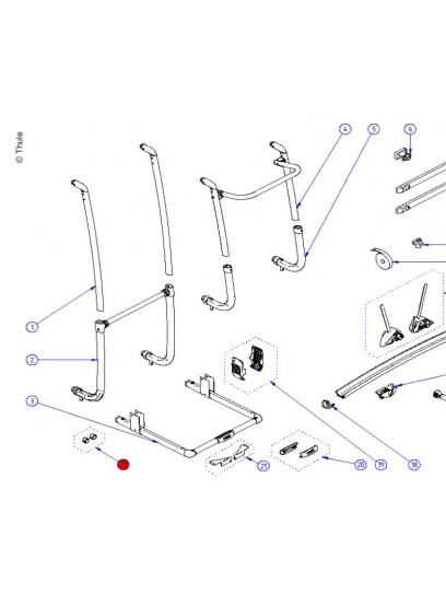 Listwy dolne antywibracyjne Sport G2 2 szt. - Thule