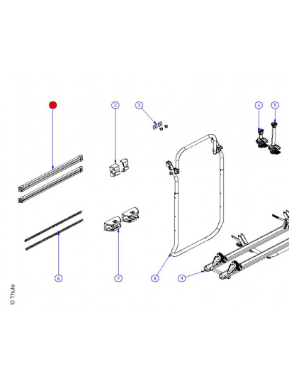 Szyny montażowe górna+dolna Ducato/Jumper/Boxer >2007 - Thule