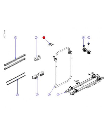 Łączniki szyn montażowych 4 szt. - Thule
