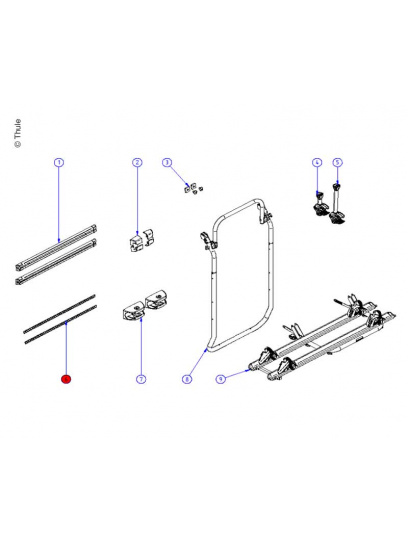 Listwy maskujące ryflowane 750 mm 2 szt. - Thule