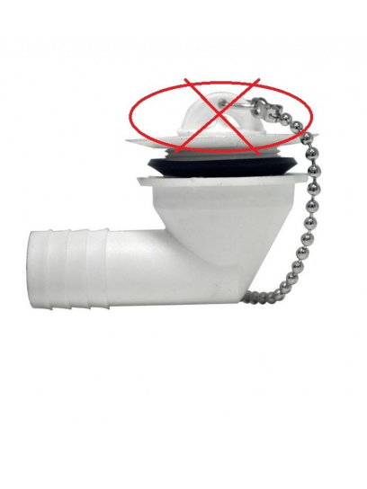 OUTLET - Odpływ umywalki syfon kątowy biały - Fawo