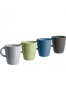 OUTLET - Kubki z melaminy Mug Set Dolomit 300 ml 4 szt. - Brunner
